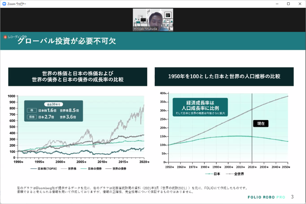 グローバル投資が必要不可欠