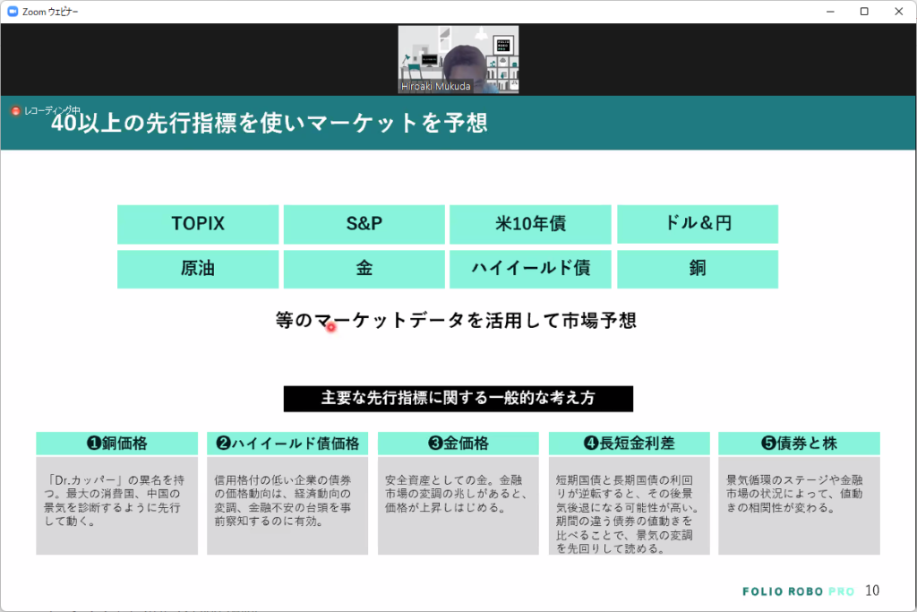 40以上の先行指標を使いマーケットを予想